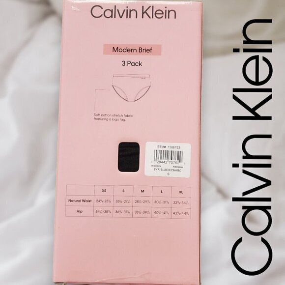 Calvin Klein | Modern Brief 3 pack | Black Gray Beige| NIB - Picture 4 of 4